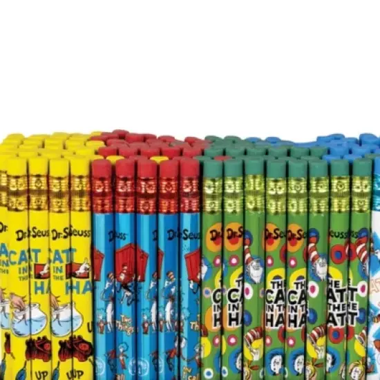 Cat in the Hat Pencils (12 Pack) - Assorted Designs, #2 HB Lead image {1}