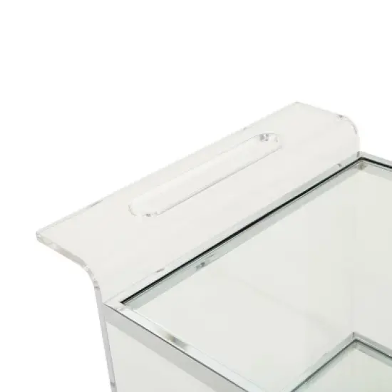 Yves Acrylic Bar Trolley Clear - Christopher Knight Home image {3}