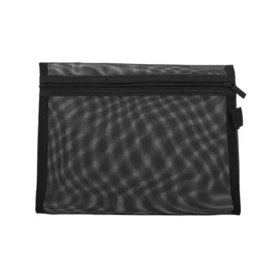 Unique Bargains Portable Zipper Makeup Bag Black 1 Pc image {4}