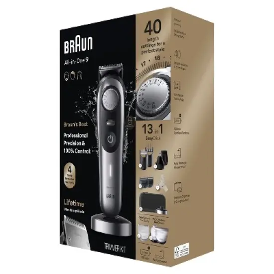 Braun Series 9 9440 All-In-One Style Kit 13-in-1 Grooming Kit with Beard Trimmer - 13ct image {7}