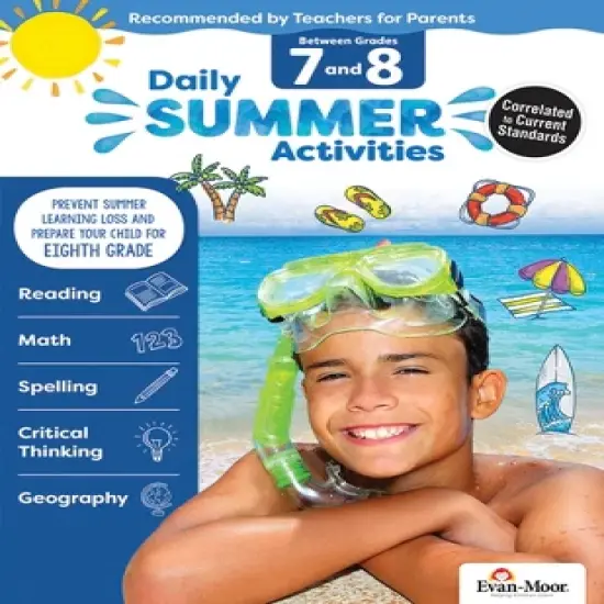 Evan-Moor Daily Summer Activities Workbook, 144 Pages, Grades 7 to 8 image {1}