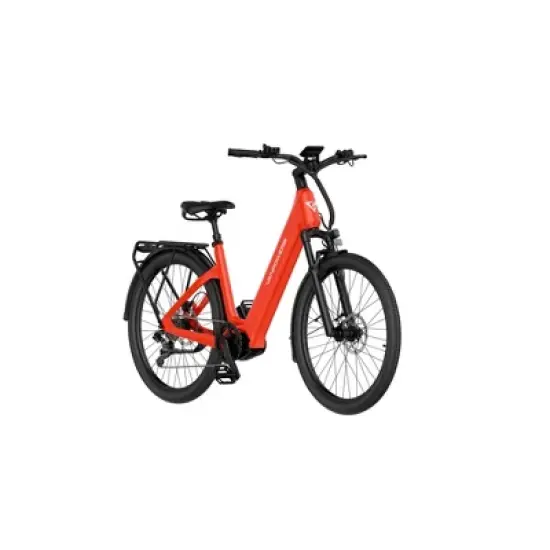 Vanpowers Adult UrbanGlide Ultra 2.27' Step-Through Large Frame Electric Bike - Red image {4}