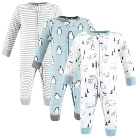 Hudson Baby Cotton Sleep and Play, Penguin image {6}