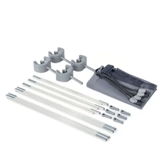 Intex 28054E Protective UPF 50 Plus Easy to Install Waterproof Canopy Cover for 9 Foot or Smaller Rectangular Swimming Pools, Grey image {1}