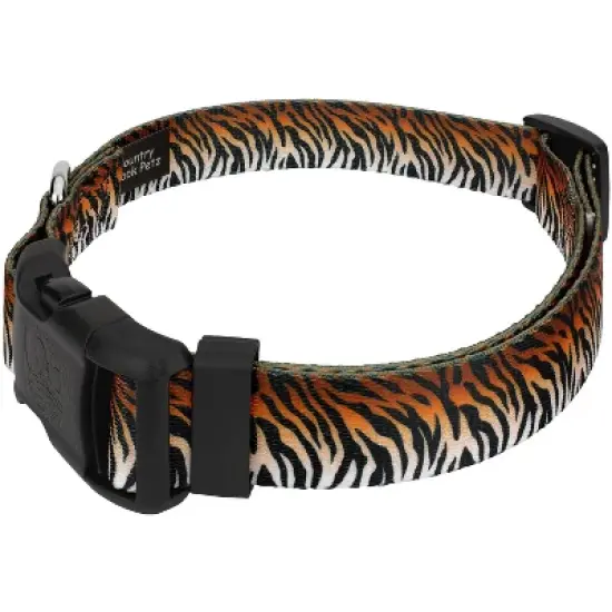 Country Brook Petz Deluxe Bengal Tiger Stripes Dog Collar and Leash image {1}