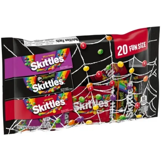Skittles Original, Wild Berry & Shriekers Fun Size Chewy Halloween Candy - 10.53oz image {1}