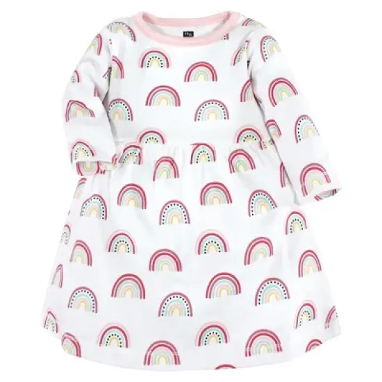 Hudson Baby Girl Cotton Dresses, Modern Rainbow image {2}