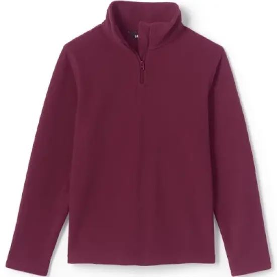 Lands' End School Uniform Kids Lightweight Fleece Quarter Zip Pullover image {5}