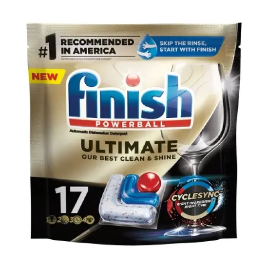 Finish Ultimate Dishwasher Detergent Tabs with CycleSync Technology image {9}