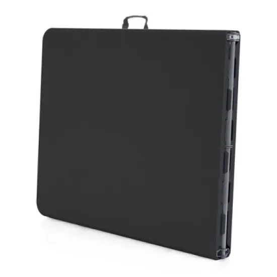 Plastic Development Group Durable 6 Foot Folding Multipurpose Banquet Table with Secure Base for Indoor and Outdoor Events, Black image {2}