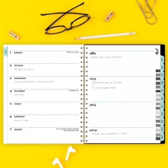 Cambridge 2024-25 Weekly/Monthly Planner 11"x9.375" Paper Curator: Academic Agenda, Twin-Wire Binding, Acid-Free Tabs image {4}