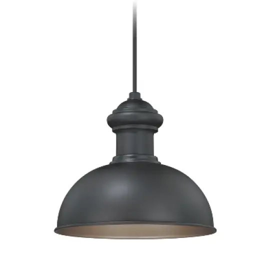 VAXCEL Franklin 1 Light Bronze Farmhouse Outdoor Barn Dome Pendant image {10}