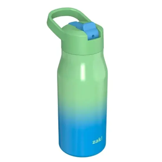 Zak Designs 14 fl oz Double Walled Stainless Steel Tranquility Insulated Straw Bottle image {2}