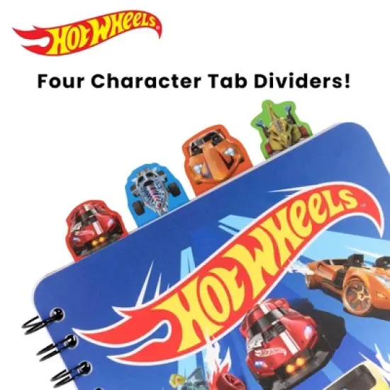 Inkology, LLC Hot Wheels 4-Tab Spiral Notebook With 160 Dotted Sheets | 6 x 9 Inches image {1}
