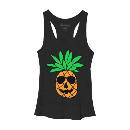 Women's Design By Humans HALLOWEEN PINEAPPLE PUMPKIN THEMED By Ujangkasep Racerback Tank Top image {6}