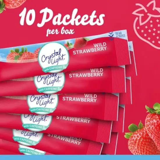 Crystal Light Energy On The Go Wild Strawberry Drink Mix - 10pk/0.11oz Pouches image {4}