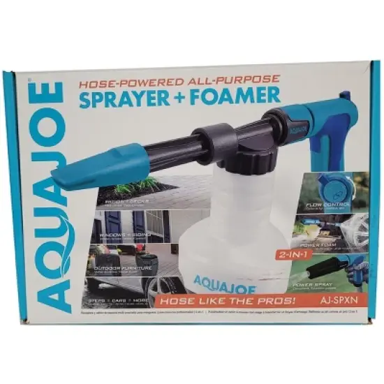 Aqua Joe 2-in-1 Hose-Powered Adjustable Foam Cannon Spray Gun Blaster image {2}