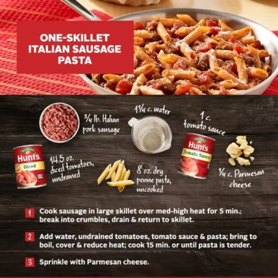 Hunt's 100% Natural Fire Roasted Diced Garlic Tomatoes - 14.5oz image {4}