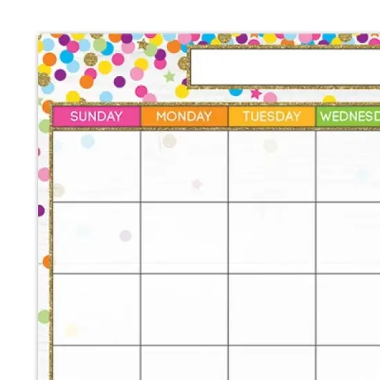 Ashley Productions&reg; Smart Poly&reg; PosterMat Pals&trade; Space Savers, 13" x 9-1/2", Calendar Confetti Style, Pack of 10 image {2}