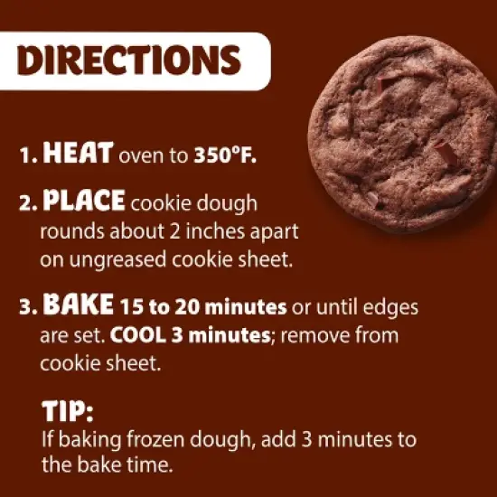 Pillsbury Ready to Bake Double Chocolate Chip Cookies - 16oz/12ct image {5}