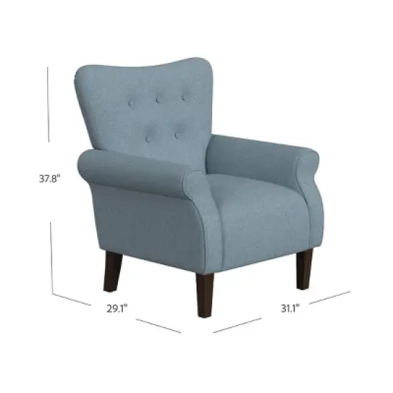 Rolled Arm Accent Chair - HomePop image {9}