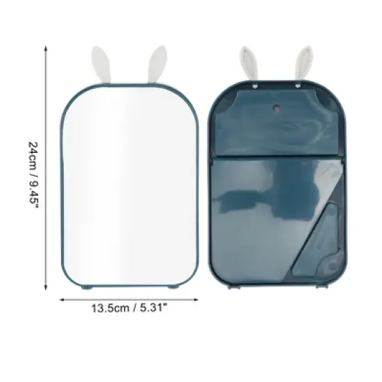 Unique Bargains Convenient Cartoon Ears Desktop Cosmetic Mirror 1 Pc image {1}