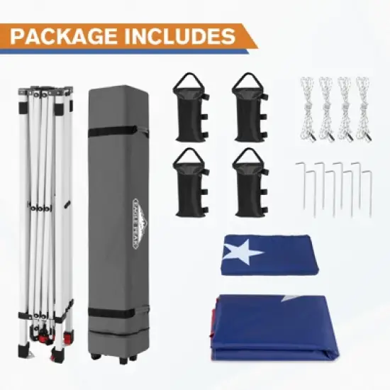 EAGLE PEAK Pop Up Canopy Tent with 1 Sidewall, Easy Setup Event Tent image {6}