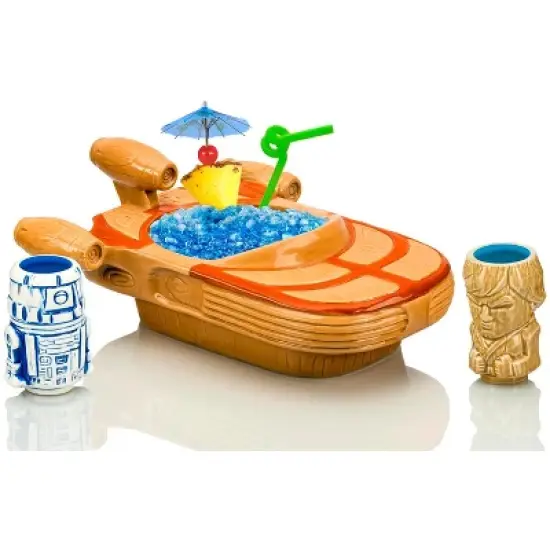 Beeline Creative Geeki Tikis Star Wars Landspeeder Punch Bowl with Luke and R2-D2 Mini Muglets image {7}