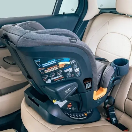 Chicco OneFit LX ClearTex All-in-One Convertible Car Seat - Smoke image {15}