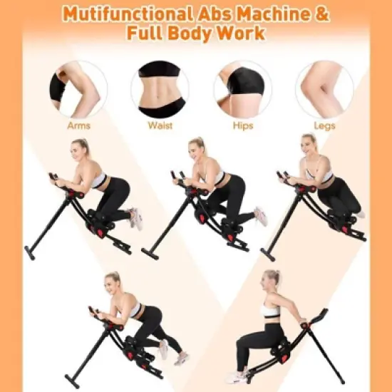 GIKPAL Fitness Ab Machine, Workout Equipment for Home Gym, Height Adjustable Ab Trainer, Foldable Fitness Equipment.440lbs Weight Capacity image {1}