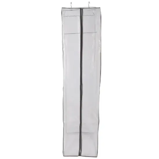 Simplify Closet Storage Garment Bag Long: Clear PEVA, 62" Height, Zip Closure, Adult Use, No Handles, Unstructured Design image {9}