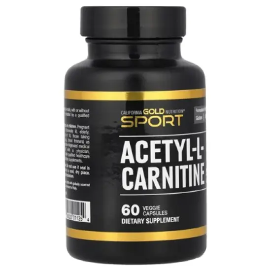 California Gold Nutrition Acetyl-L-Carnitine, 500 mg, 60 Veggie Capsules image {4}