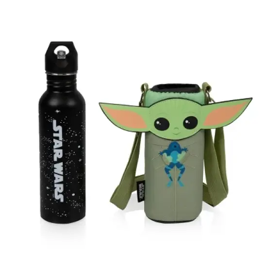 Oniva 24 fl oz Disney Mandalorian Grogu Bottle Cooler with Bottle: Insulated Water Bottle & Carrier, Travel Drinkware image {5}