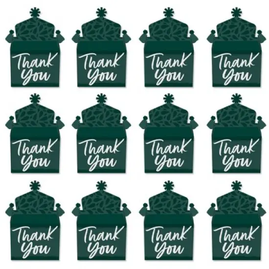 Big Dot of Happiness Emerald Elegantly Simple - Treat Box Party Favors - Guest Party Favors Goodie Gable Boxes - Set of 12 image {3}