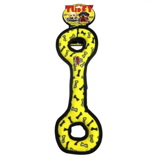 Tuffy Ultimate Tug-O-War Print Dog Toy - Yellow image {2}