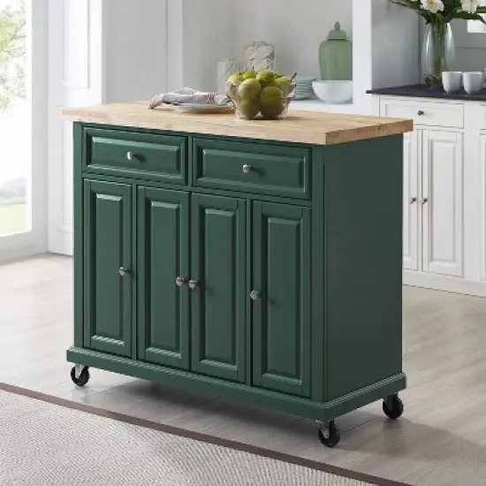 Madison Kitchen Island/Cart Emerald Green - Crosley image {7}