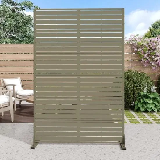 PexFix 72 in. x 47 in. Outdoor Privacy Rectangle Screen Galvanized Steel Panel Divider in Green image {6}