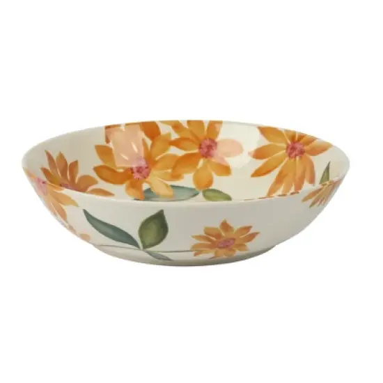 Bloomhouse Sunnyflower 2-Piece Hand-Painted Floral Stoneware Serving Set image {4}