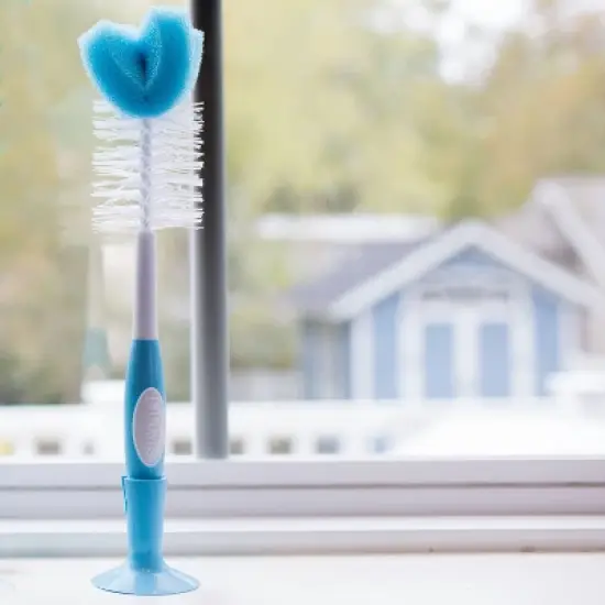 Dr. Brown's Baby Bottle Brush - Sponge and Bristle Brush - 3pk image {10}