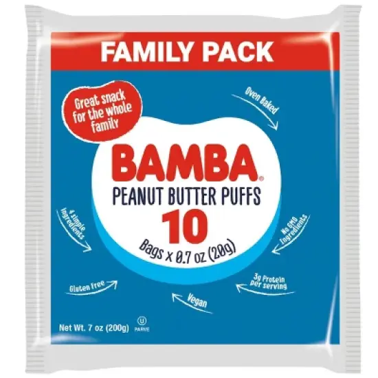 Osem Bamba Peanut Butter Baby Puffs Family Pack - 7oz/10ct image {4}