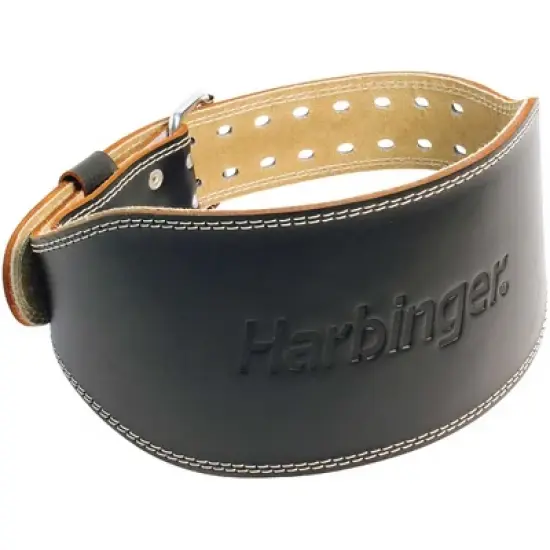 Harbinger 6" Padded Leather Weight Lifting Belt image {5}