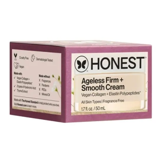 Honest Beauty Ageless Firm and Smooth Cream with Vegan Collagen and Hyaluronic Acid - 1.7 fl oz image {1}