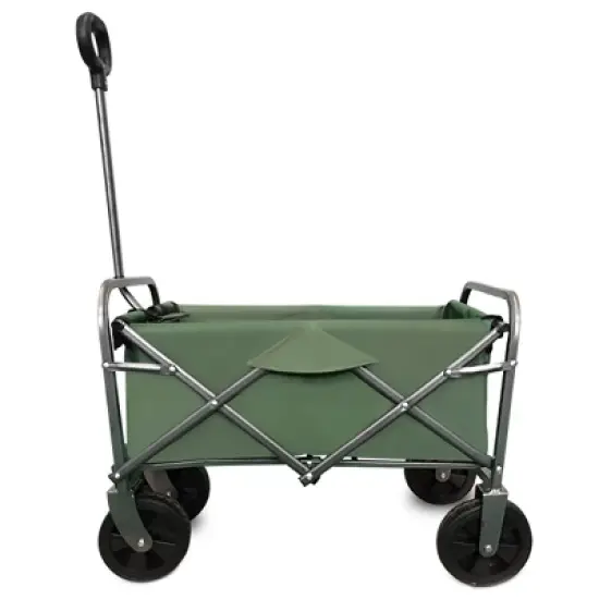 Collapsible Foldable Wagon Cart w/ strapping system, Beach Wagon ,Utility Wagon Grocery Cart Camping Shopping Sports Gardeing Fishing Supports 225lbs image {1}