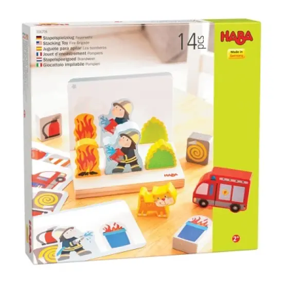 HABA Fire Brigade Stacking Toy (Made in Germany) image {7}