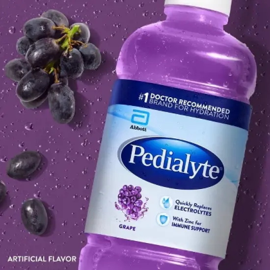 Pedialyte Oral Electrolyte Solution - Grape - 33.8 fl oz image {2}