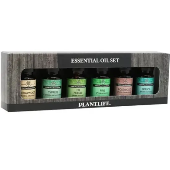 Plantlife Tree Set 6-Pack (Cedarwood, Cypress, Fir Needle, Pine, Rosewood, Spruce) Aromatherapy Essential Oils &ndash; No Additives, 10 ml image {2}