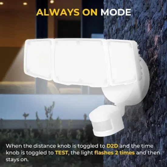 ZAFRO LED Flood Motion Sensor Outdoor Lights, 50W 5500LM 5000K Wet Location Waterproof,4 Lighting Modes, 4 Lighting Durations, White. image {4}