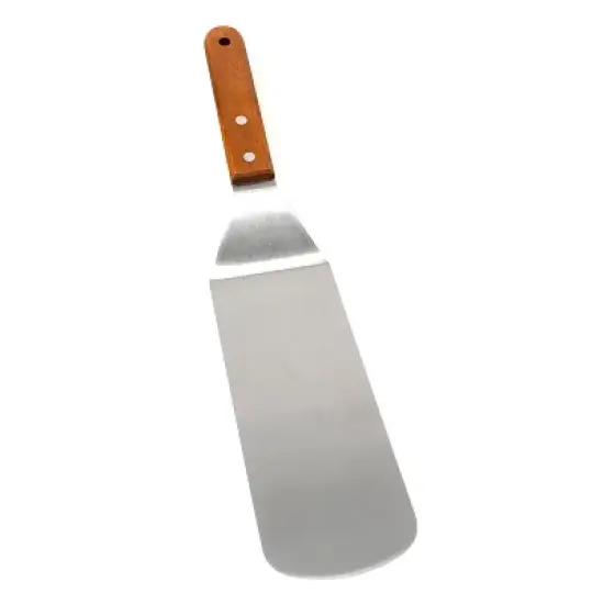 Norpro Stainless Steel Jumbo Solid Spatula with Mahogany Handle, 12-Inch image {6}