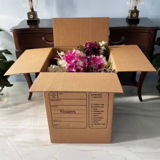 UBMOVE Pack of 10 Premium Large Corrugated Moving Boxes with Handles, 18" x 18" x 24" image {13}