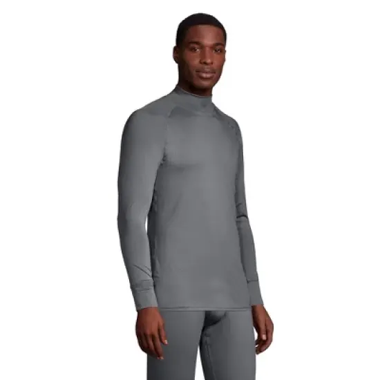 Lands' End Men's Stretch Thermaskin Long Underwear Mock Neck Base Layer image {2}